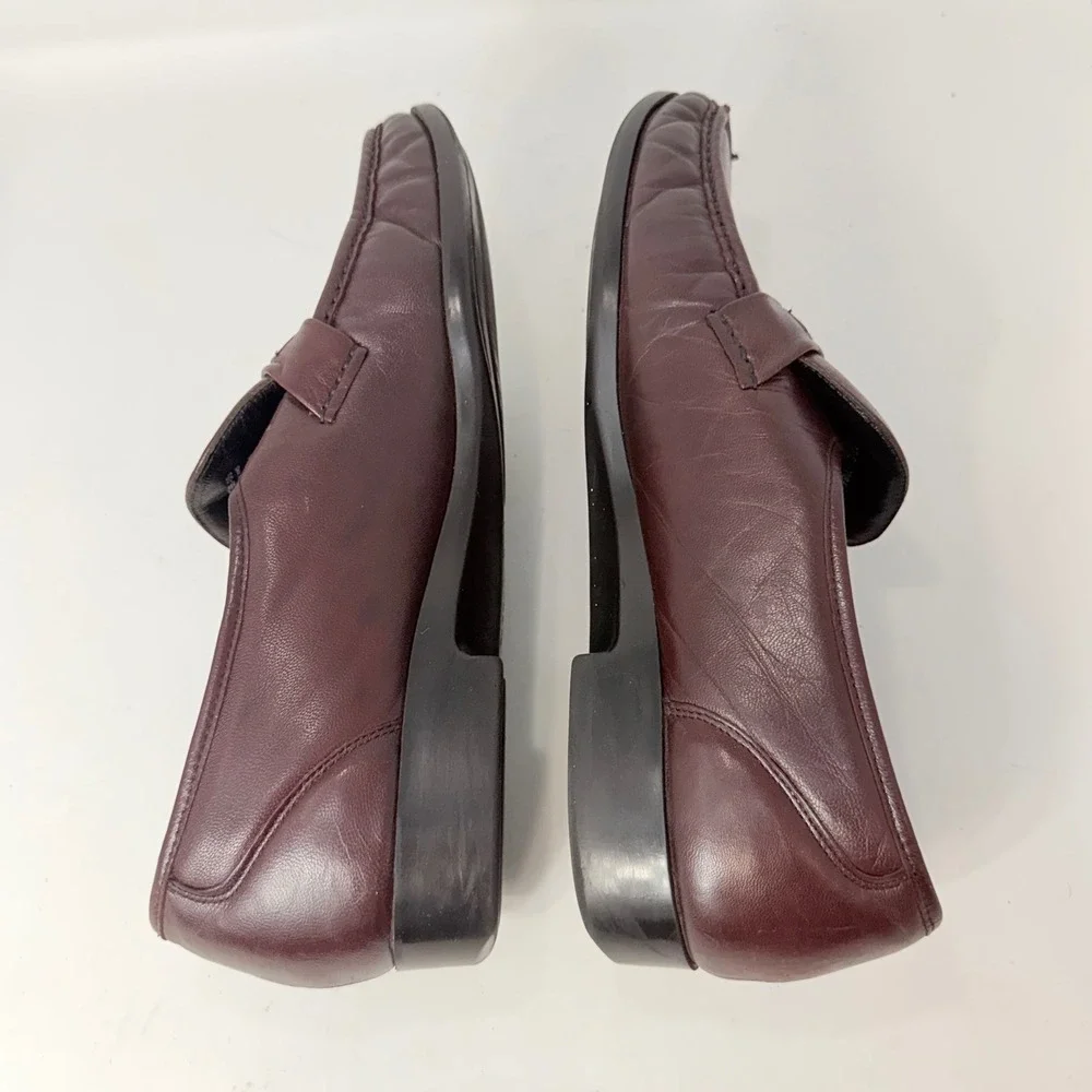 Florsheim Comfortech Mens Burgundy Leather Moc Toe Loafers 13 B 17088-05